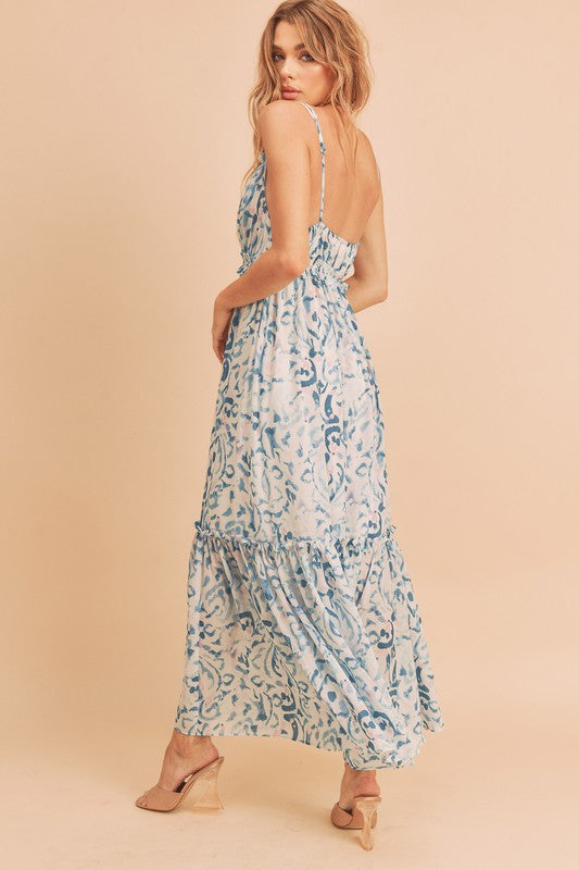 Aemi + Co Davia Floral Tiered Sun Maxi Dress