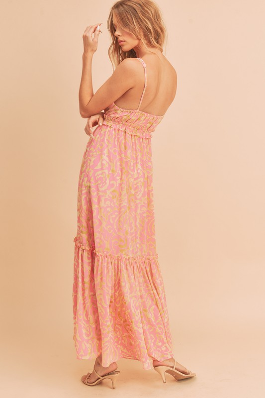 Aemi + Co Davia Floral Tiered Sun Maxi Dress