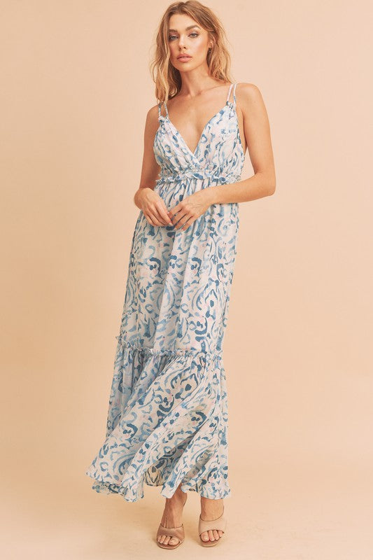 Aemi + Co Davia Floral Tiered Sun Maxi Dress