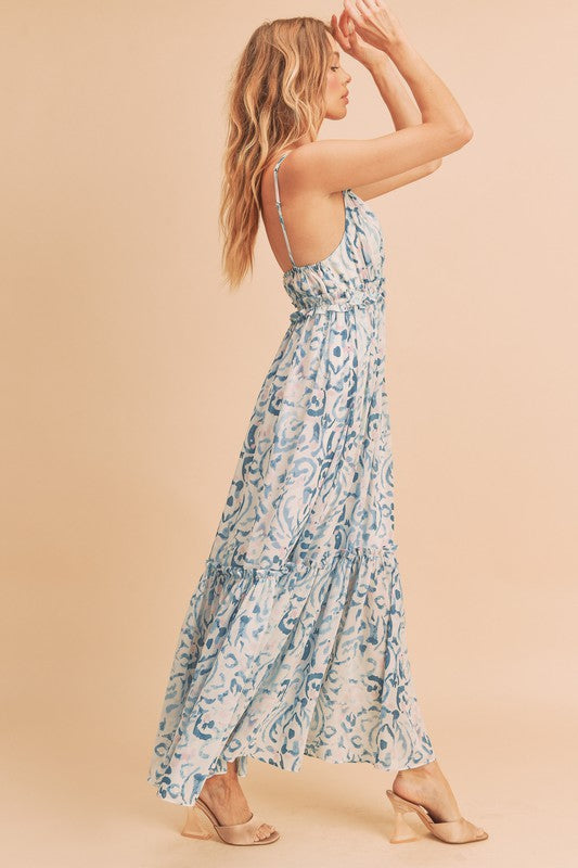 Aemi + Co Davia Floral Tiered Sun Maxi Dress