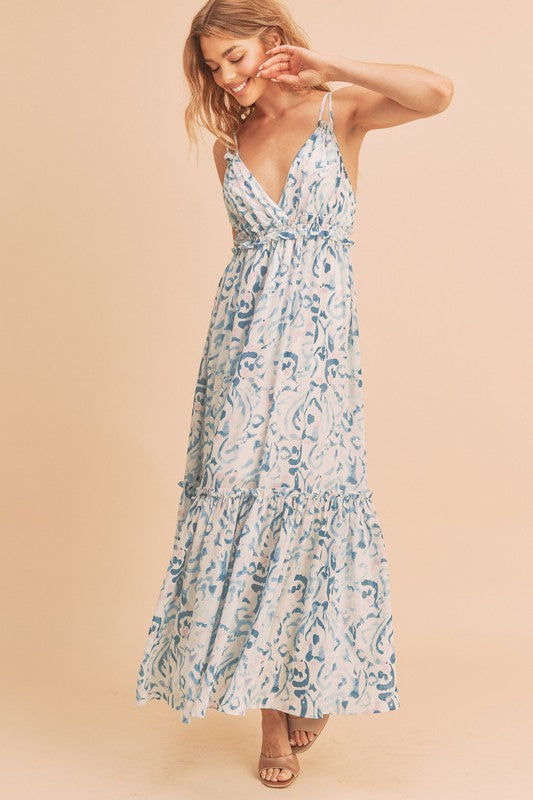 Aemi + Co Davia Floral Tiered Sun Maxi Dress