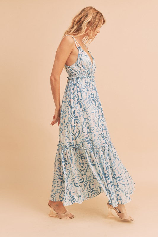 Aemi + Co Davia Floral Tiered Sun Maxi Dress