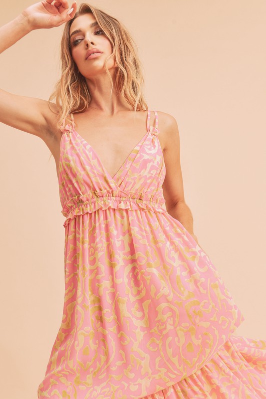 Aemi + Co Davia Floral Tiered Sun Maxi Dress