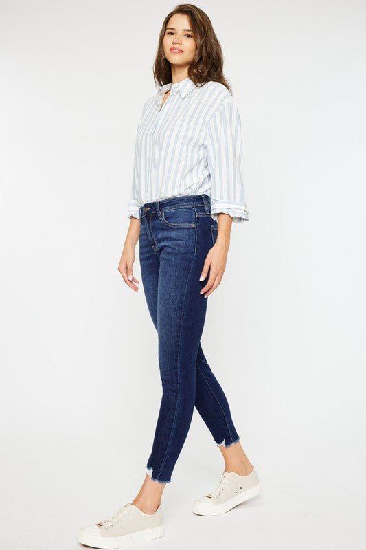 Kan Can Mid RIse Ankle Skinny Jeans