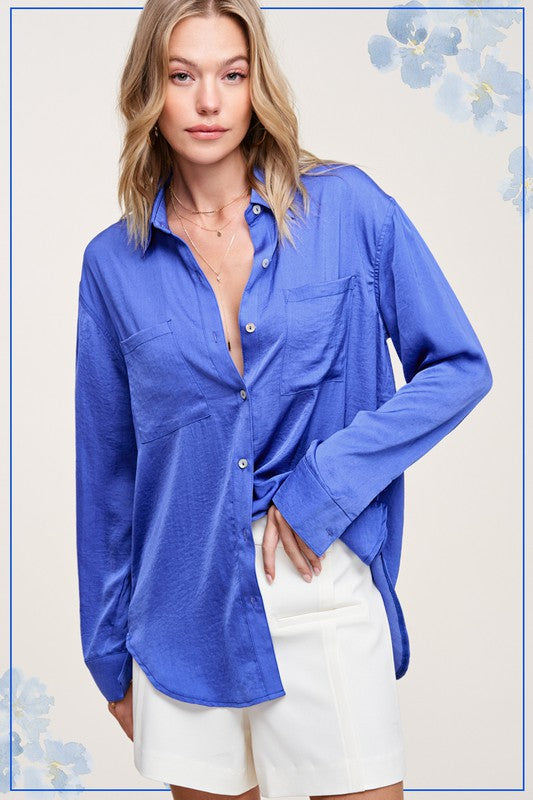 La Miel Hazel Button Down Top