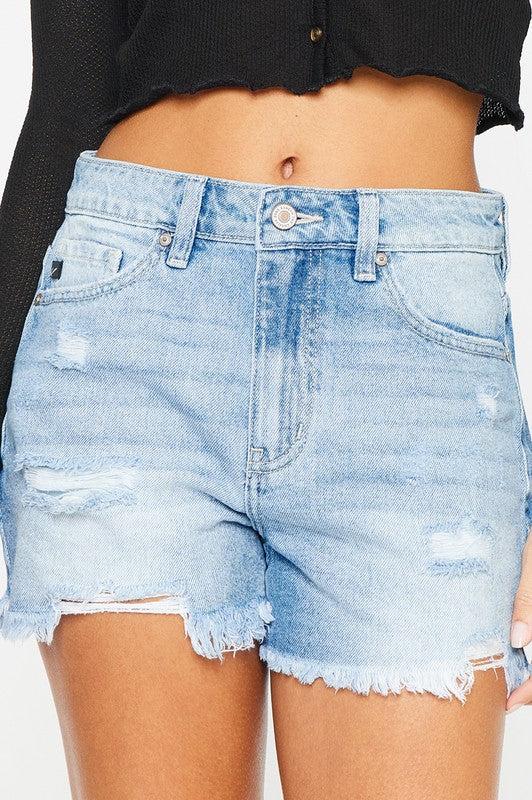 Kan Can High Rise Denim Shorts