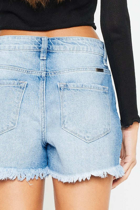 Kan Can High Rise Denim Shorts