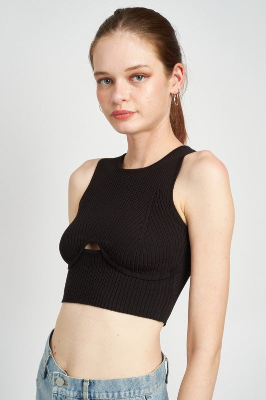 Bustier-style Crop Top