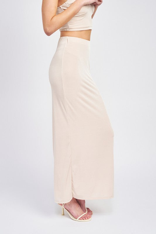 Emory Park HIGH WAISTED SHEER MAXI SKIRT