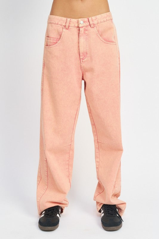 Emory Park WASHED WIDE LEG PANTS