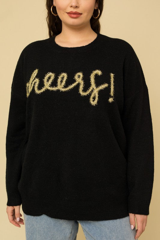 Load image into Gallery viewer, Gilli Plus Size Cheers Pullover Sweater
