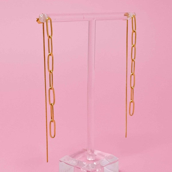 Ellison and Young Double Chain Drop Earrings