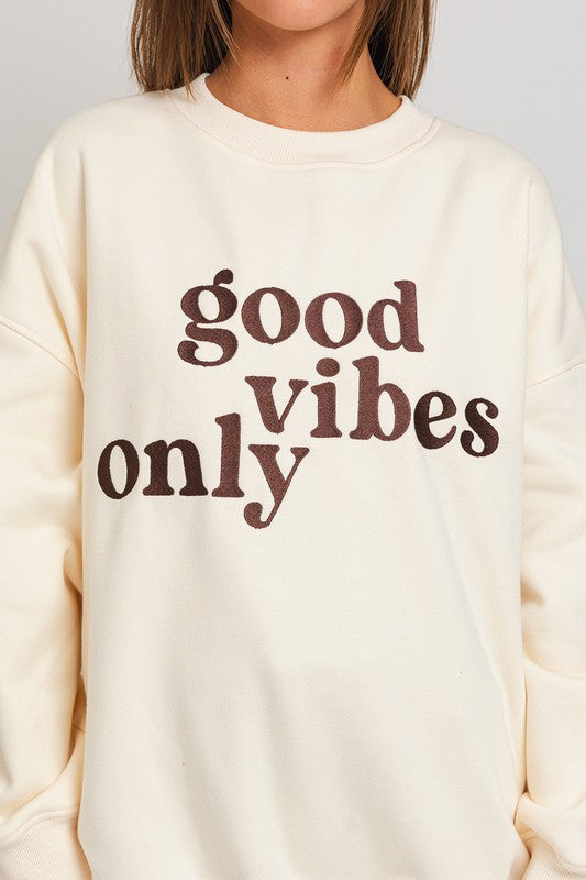 Load image into Gallery viewer, LE LIS Letter Embroidery Oversized Sweatshirt
