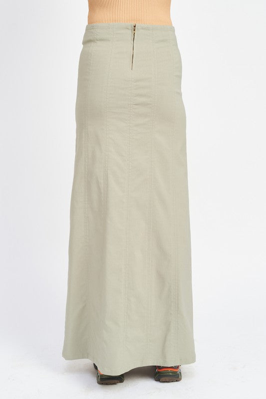 Emory Park ZIPPER UP HIGH RISE MAXI SKIRT