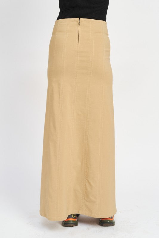 Emory Park ZIPPER UP HIGH RISE MAXI SKIRT