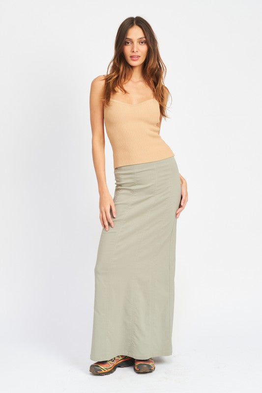 Emory Park ZIPPER UP HIGH RISE MAXI SKIRT