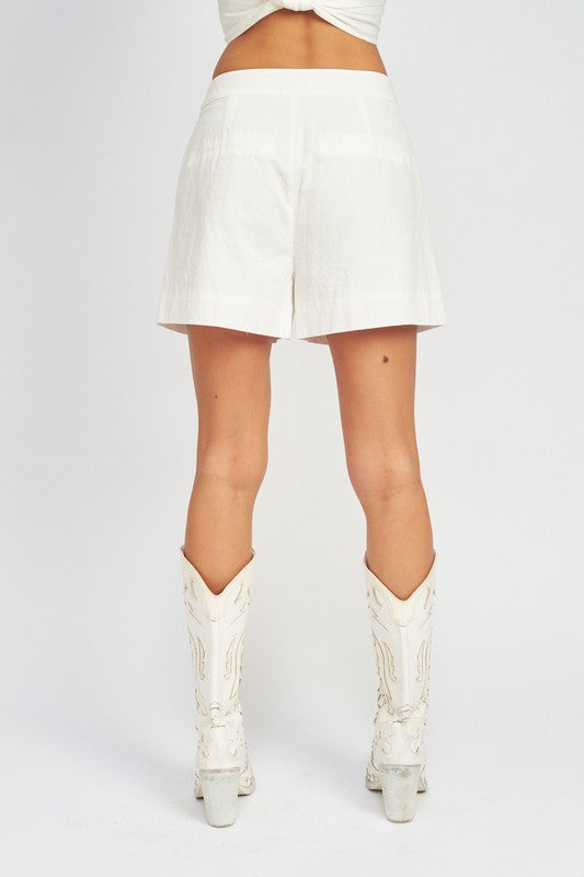 Emory Park COTTON HIGHWAIST TUCKED SHORTS