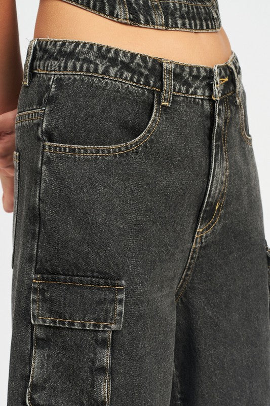 Emory Park CARGO LOW WAIST JEANS