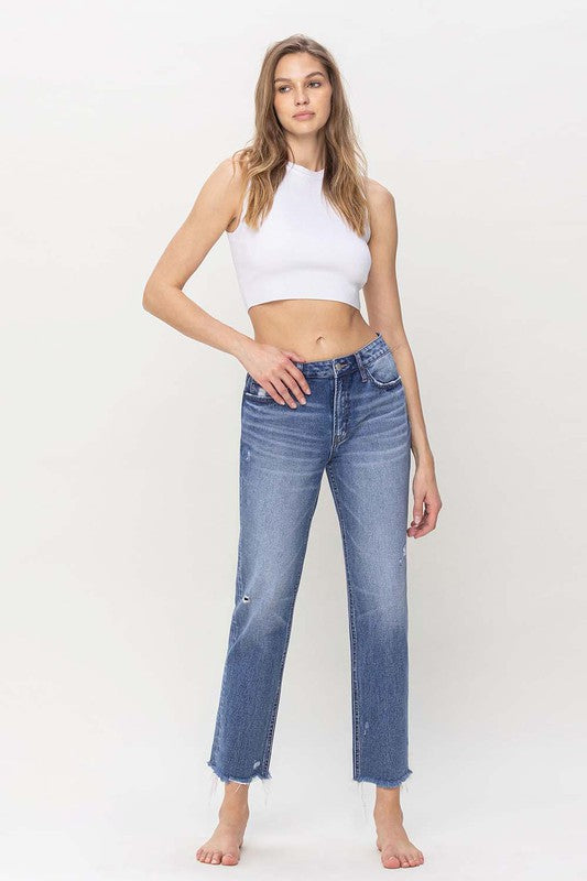 Load image into Gallery viewer, Flying Monkey High Rise Straight Jeans
