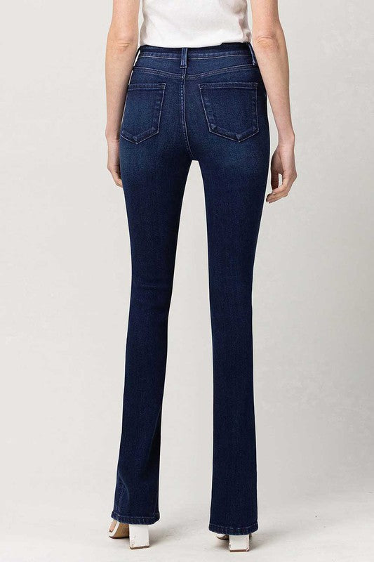 Load image into Gallery viewer, Flying Monkey High Rise Slim Straight W/Slit Jeans
