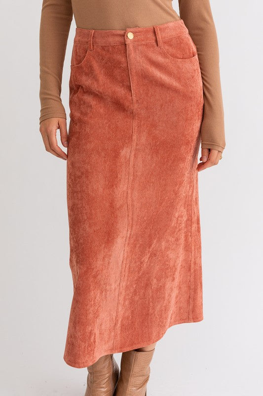 LE LIS Cord Maxi Skirt
