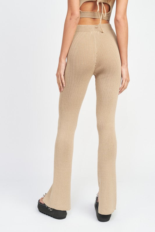 Emory Park HIGH RISE SLIT PANTS