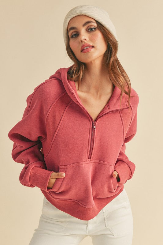 Aemi + Co Drea Half-Zip Hoodie