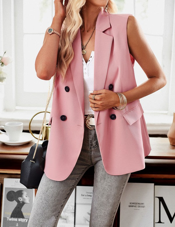 Miss Sparkling Double breasted blazer vest