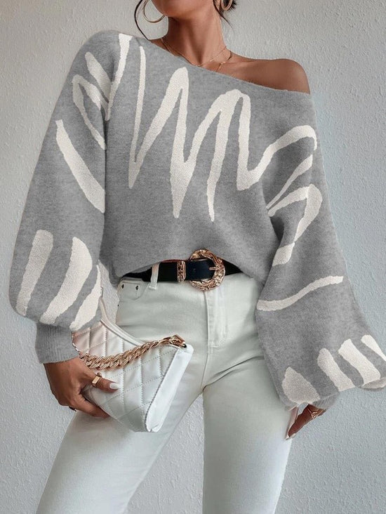 Miss Sparkling Oversized balloon sleeve sweater