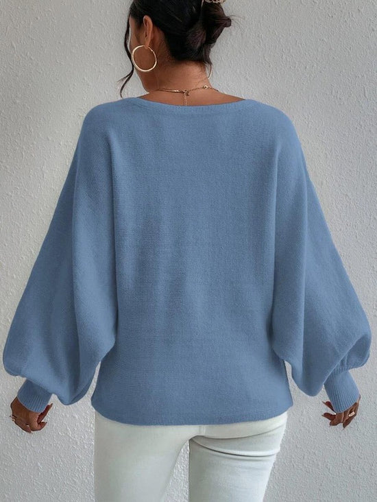 Miss Sparkling Oversized balloon sleeve sweater