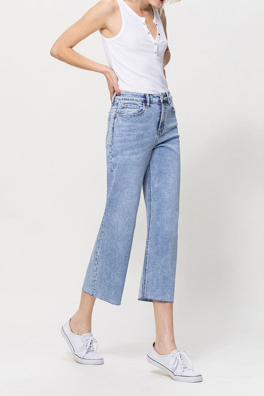 Load image into Gallery viewer, VERVET by Flying Monkey Super High Rise Crop Wide Leg Jeans
