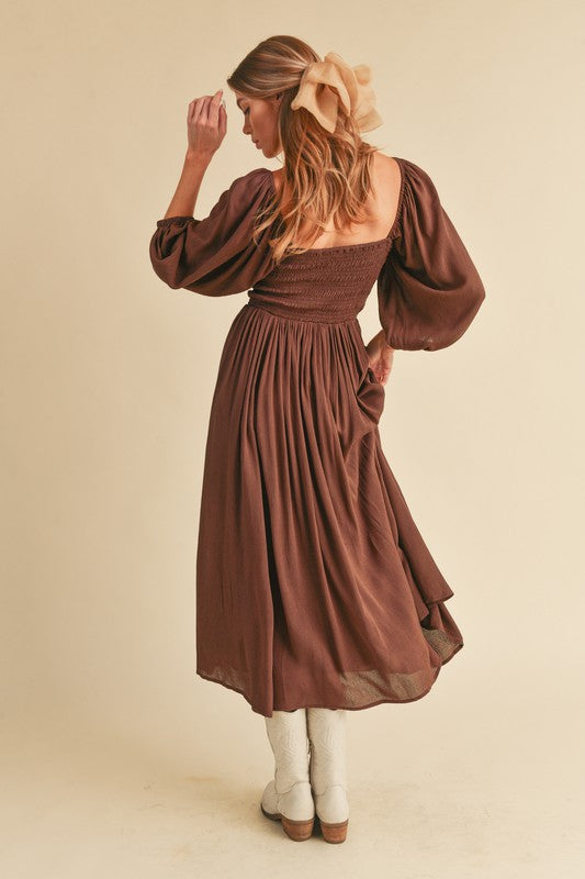 Aemi + Co Geri Ruffle Smocked Maxi Dress