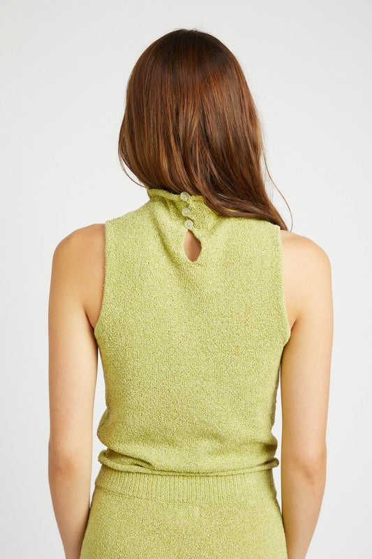 Emory Park SLEEVELESS TURTLE NECK KNIT TOP