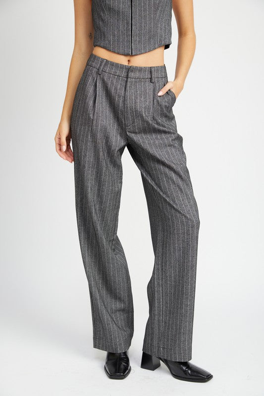 Emory Park LOOSE FIT PINSTRIPE PANTS