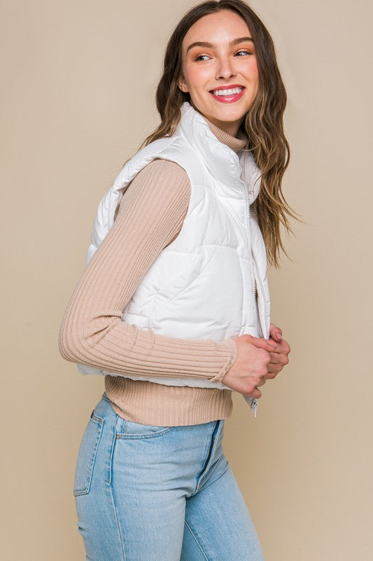 Love Tree Puffer Vest With Pockets