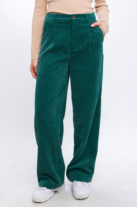 Load image into Gallery viewer, Love Tree Corduroy Trouser Pants
