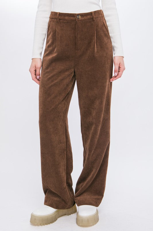 Load image into Gallery viewer, Love Tree Corduroy Trouser Pants
