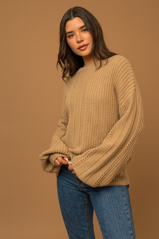 Gilli Balloon Sleeve Braid Sweater