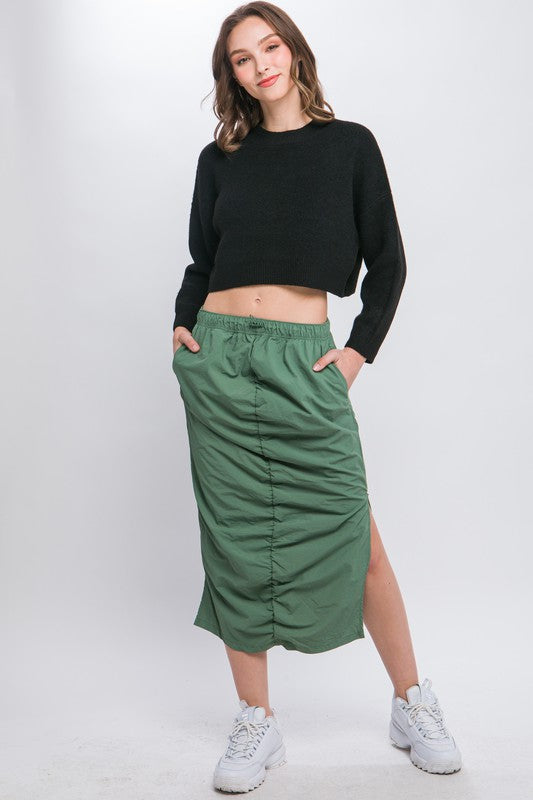 Love Tree Wool Blend Cropped Sweater Top