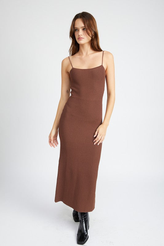 Emory Park MAXI KNIT RIB DRESS