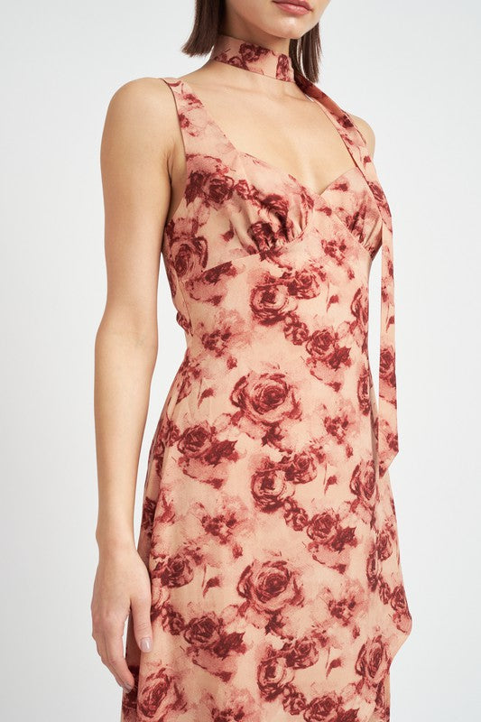 Emory Park FLORAL ASYMMETRICAL MAXI DRESS