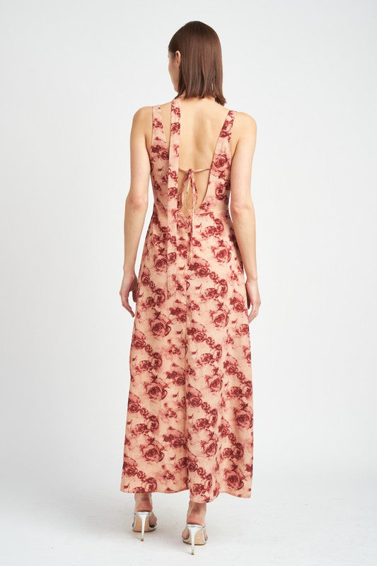 Emory Park FLORAL ASYMMETRICAL MAXI DRESS