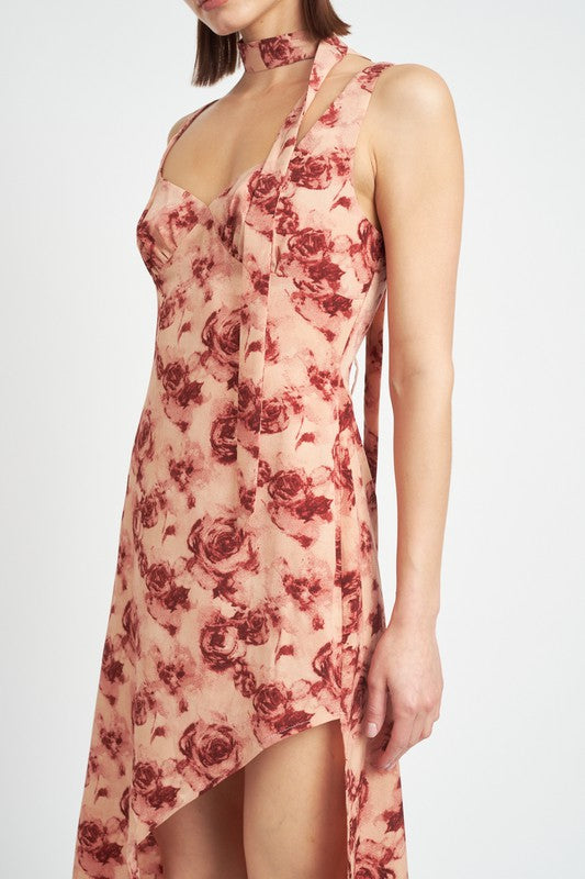 Emory Park FLORAL ASYMMETRICAL MAXI DRESS