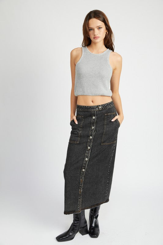 Emory Park KNITTED CROPPED TANK TOP