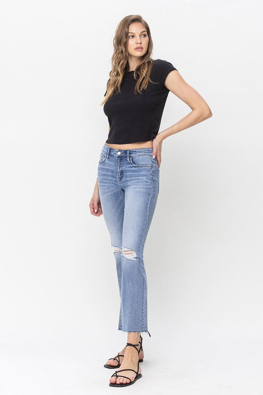 Load image into Gallery viewer, VERVET by Flying Monkey Mid Rise Kick Flare Jeans
