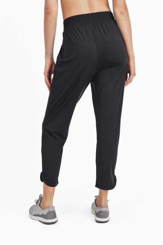 Mono B Athleisure Joggers with Curved Notch Hem