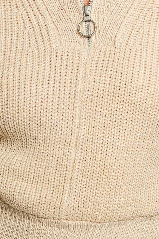 LE LIS Zipper Sweater Dress