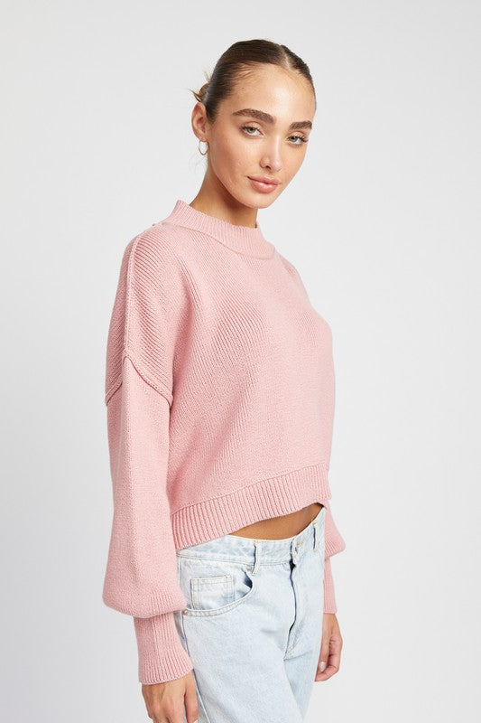 Load image into Gallery viewer, Emory Park MOCK NECK OVERSIZED SWEATER
