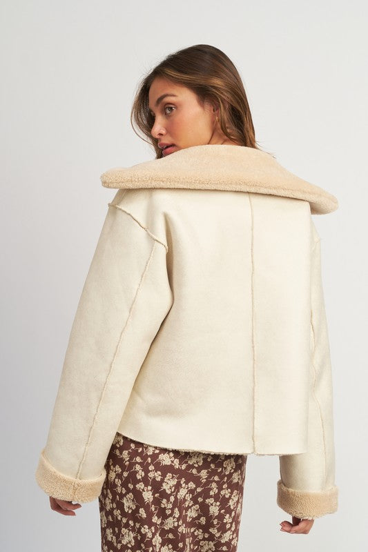 Emory Park RIVERSIBLE FUR CROPPED JACKET