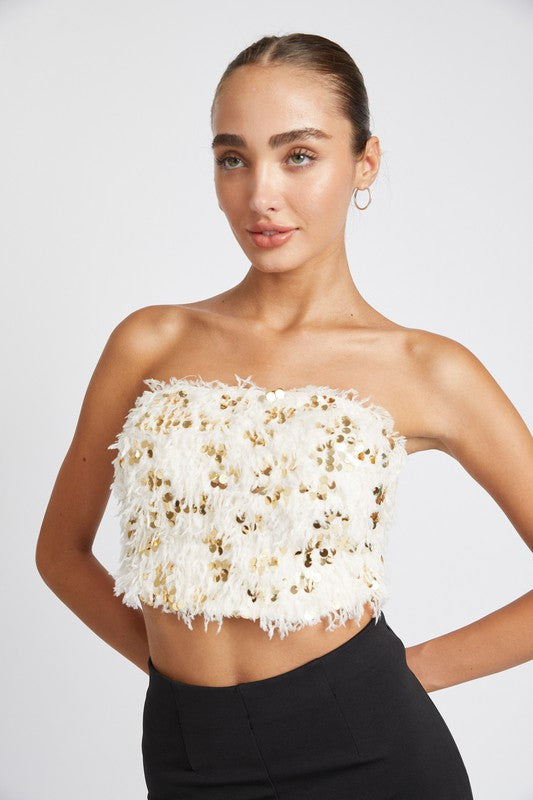 Emory Park FEATHER TUBE TOP